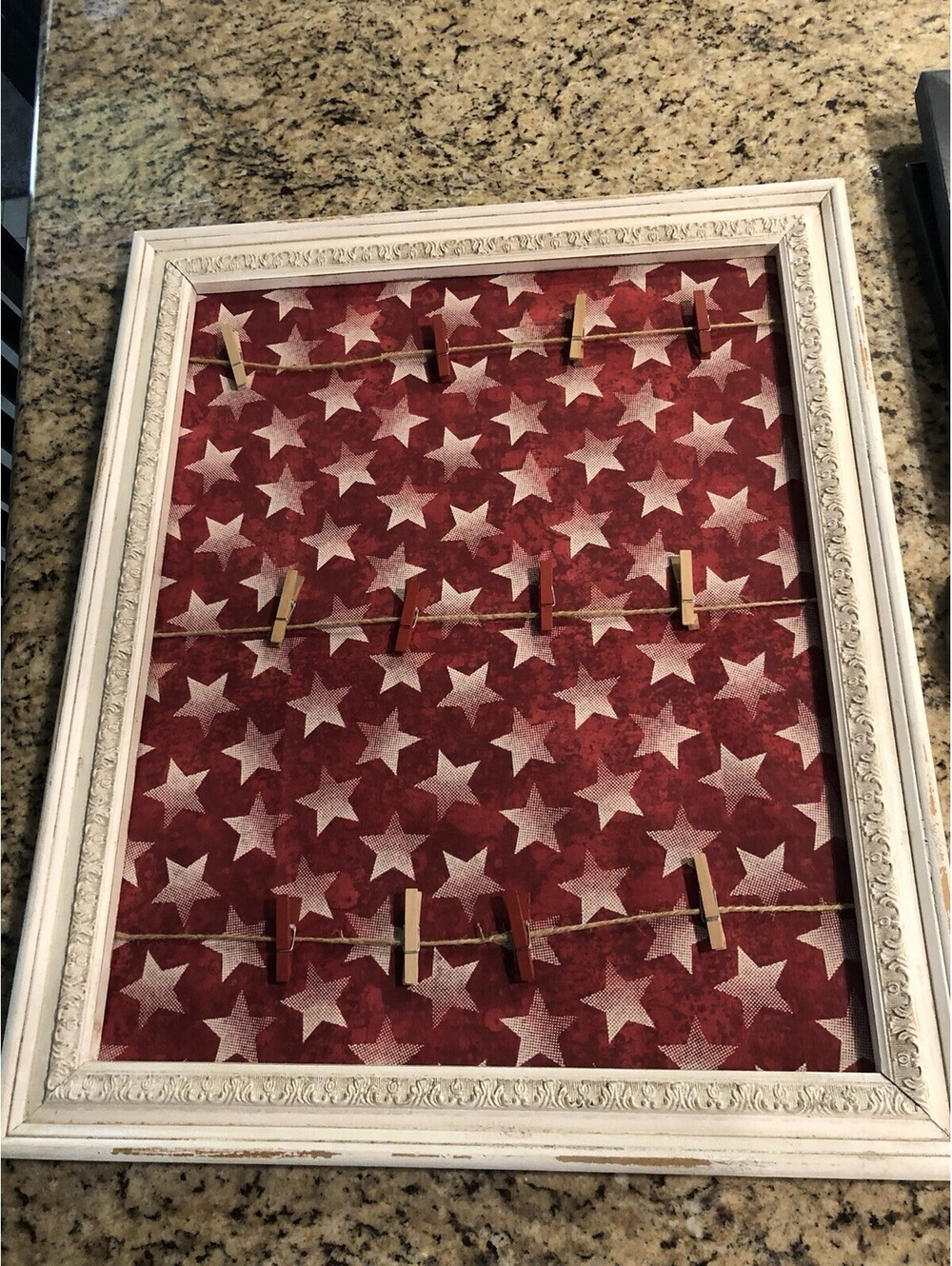 Collage Photo Display Picture Board with Wood Rustic Frame